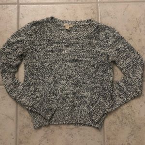 white & black sweater